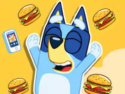 Hra Skládačka skládačky: Burger Dog Bluey 