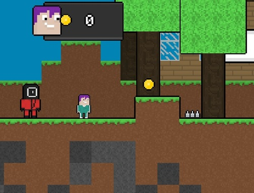 Hra Squid Escape, ale blockworld 
