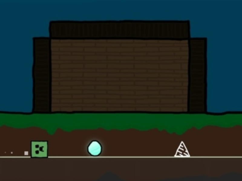 Hra Geometrická vyrážka, ale mcraft 