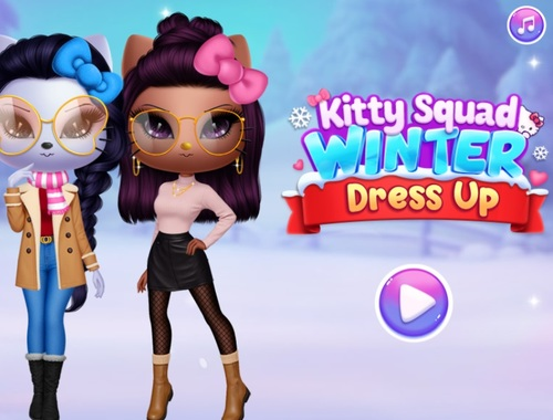 Hra Kitty Squad Zimní oblékání 