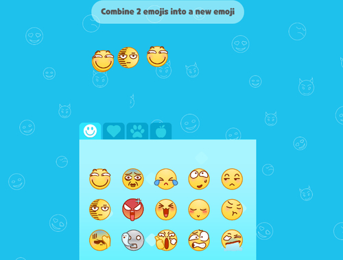 Hra Emoji sloučit zábavu moji 