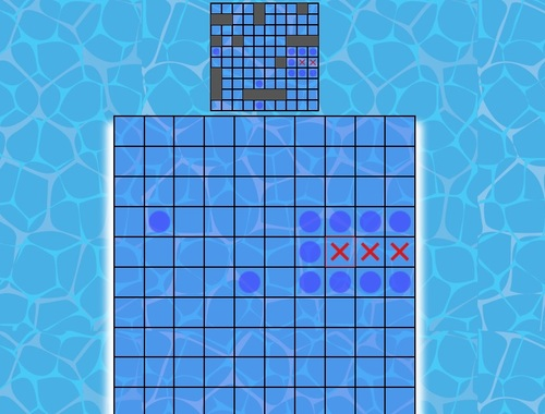 Hra Battleship na buňkách 