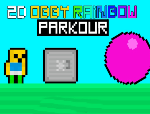 Hra 2d Obby Rainbow Parkour 