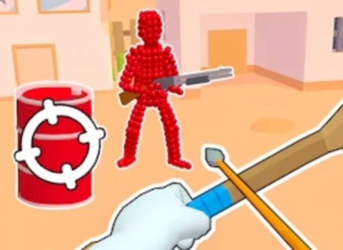 Hra Stickman Archer střílí šipky na Reds 