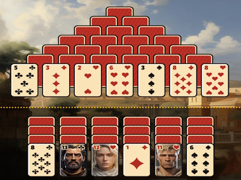 Hra Pyramid solitaire starověký Řím 