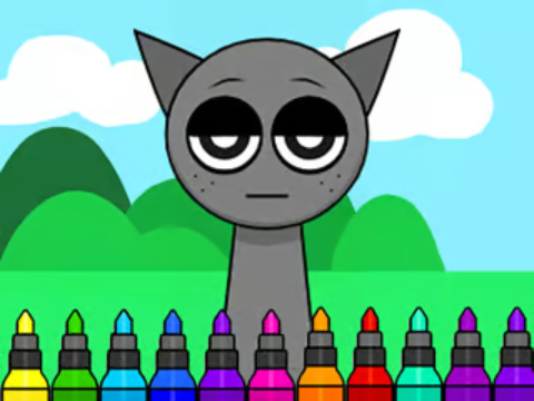 Hra Omalovánky: Sprunki Incredibox Grey 