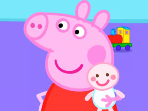Hra Skládačka skládačka: Peppa Pig New Baby 