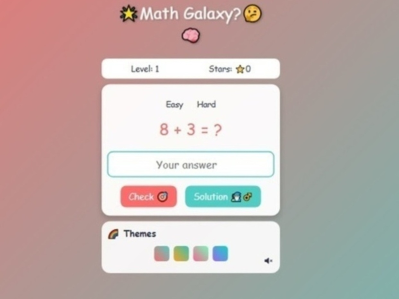Hra Matematická galaxie 