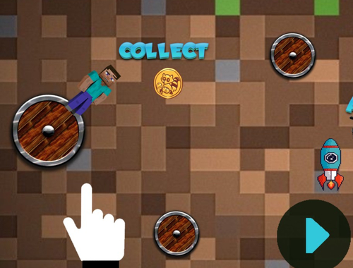 Hra MINEBLOCK se otáčí a létat dobrodružství 