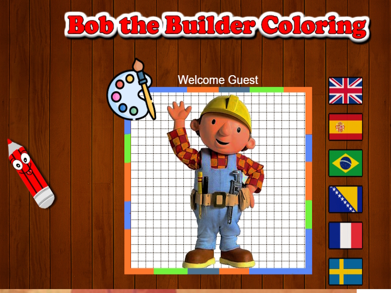 Hra Bob Builder zbarvení