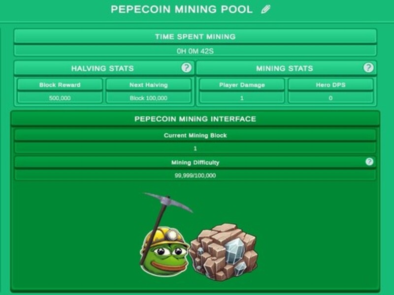 Hra Pepecin Miner Simulator