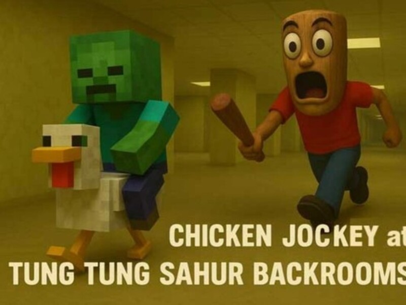 Hra Kuřecí žokej proti Tung Tung Sahura: