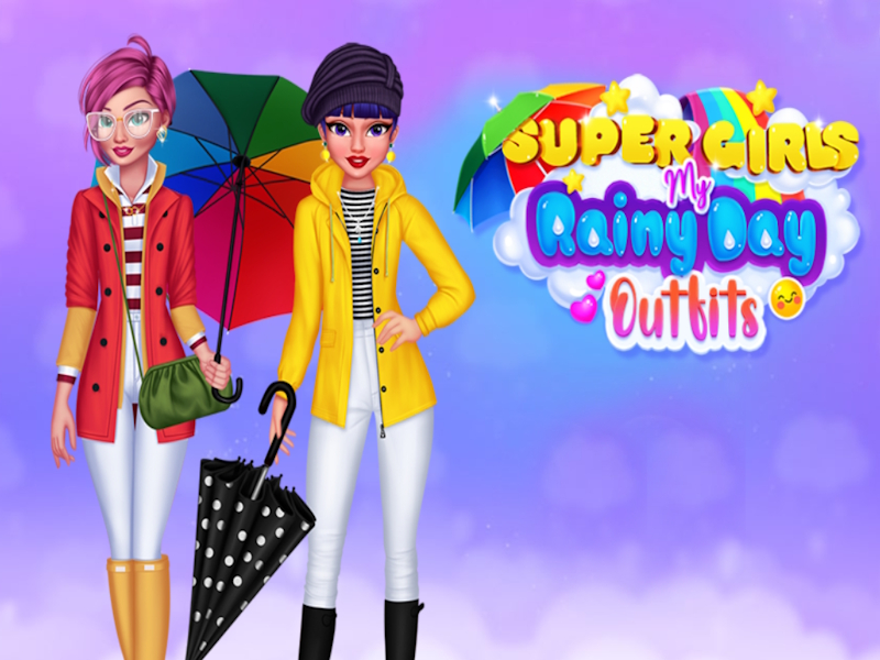 Hra Super Girls: Moje oblečení na deštivý den