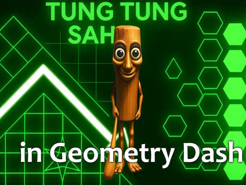 Hra Tung Tung Sahur v geometrické pomlčce