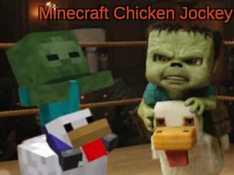Hra Minecraft: kuřecí žokej
